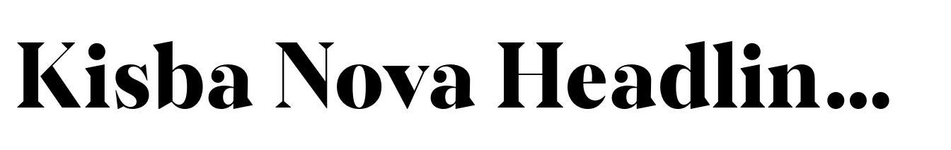 Kisba Nova Headline Bold